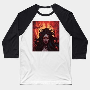 Lilith Demon Witch Baseball T-Shirt